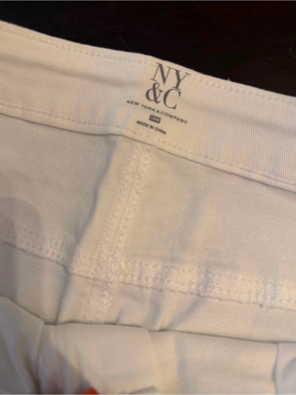 New York & Company white distressed shorts